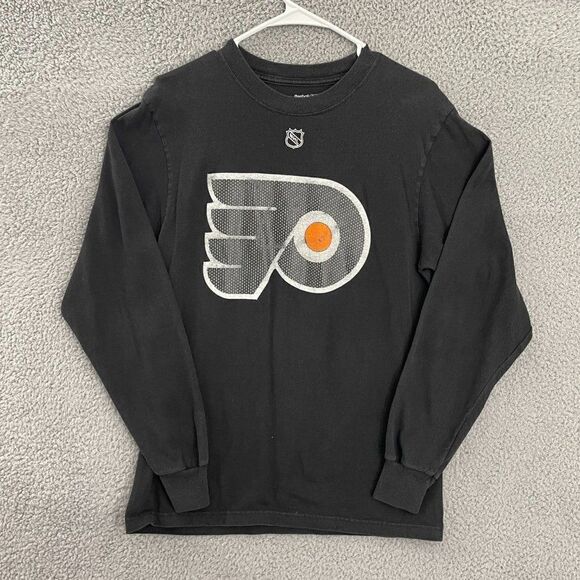 Reebok Other - Philadelphia Flyers Shirt Men S‎ Black Reebok NHL Martin Biron #43 LS Tee